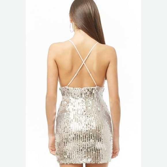 Forever 21 Silver and Rose Gold Sequin Dress - Picture 14 of 16